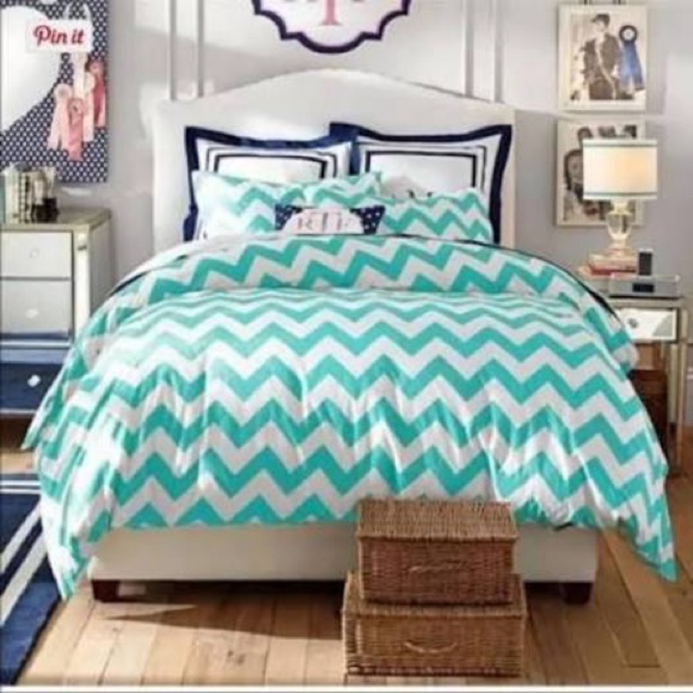 Teal Pottery Barn Teen Duvey